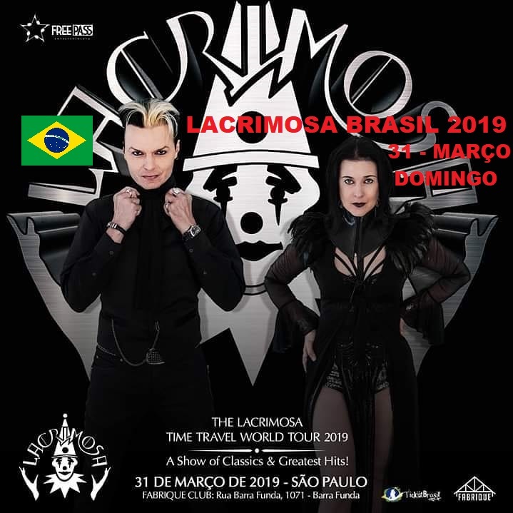 Lacrimosa apresentação única 31/03/2019 – DOMINGO – São Paulo